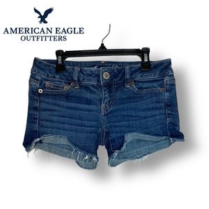 American Eagle Outfitters Dark Blue Denim Jean Shorts